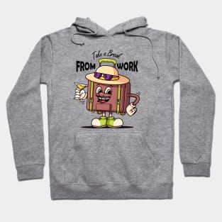 Holiday suitcase cartoon mascot Hoodie